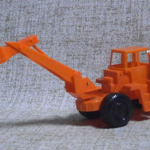 Plastic vintage excavator new rare functional toy