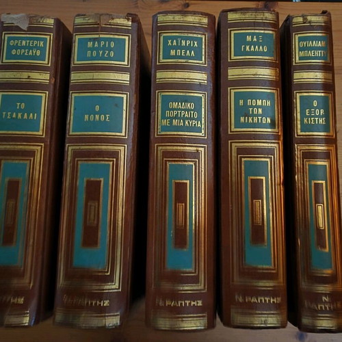 Leather-bound books used from 1970-72 for collectors