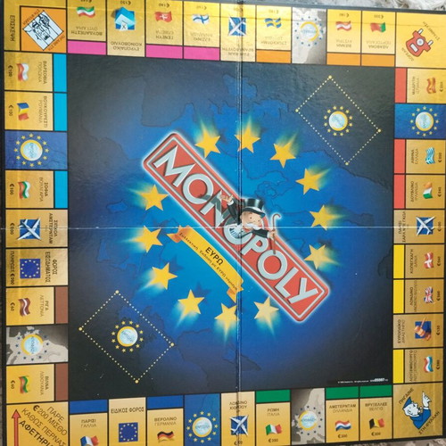 Monopoly euro used, Greek edition with damages