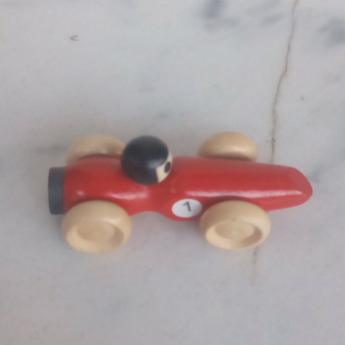 Wooden Formula One miniature with magnet