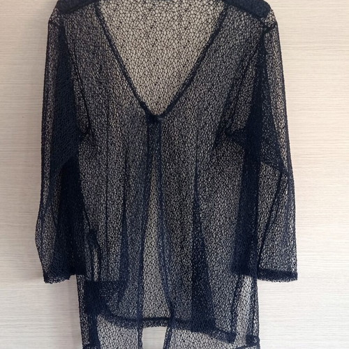 Black Mesh Kimono Cardigan XL like new