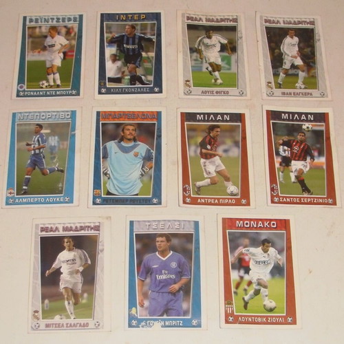 Europe's Champions 2003-2004 trading cards used, pack of 11