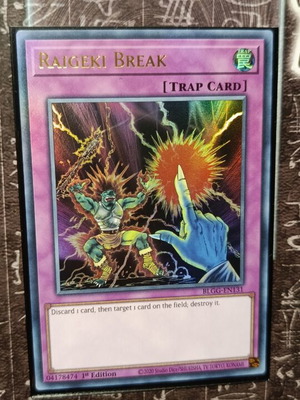 yugioh cards like raigeki Yu-Gi-Oh Dark Legends Single Super Rare (DLG1-EN006) place 1 Thunder Counter on this card Yugioh Card Raigeki Break PGD-KR096
