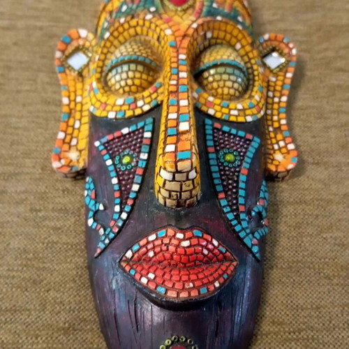 Decorative Ethnic Wall Mask 36cm like new