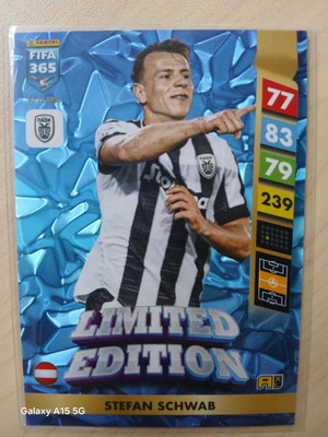 FIFA 365 Panini Adrenalyn XL 2025 limited edition Stefan Schwab PAOK like new