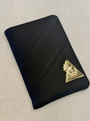 Bellagio Nero Passport Holder by t•Ana Couture new, black faux leather