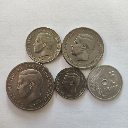 Collection of 170 Greek coins used (1954-2000)