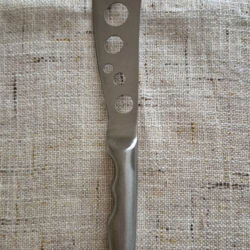 Cheese knife with perforated stainless steel blade like new