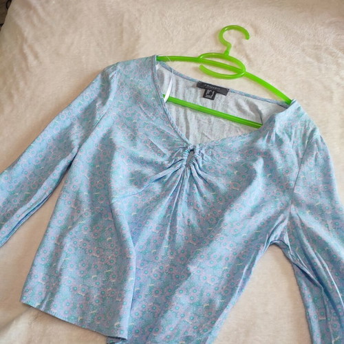 Primark Long-Sleeve Blouse like new, blue, size M