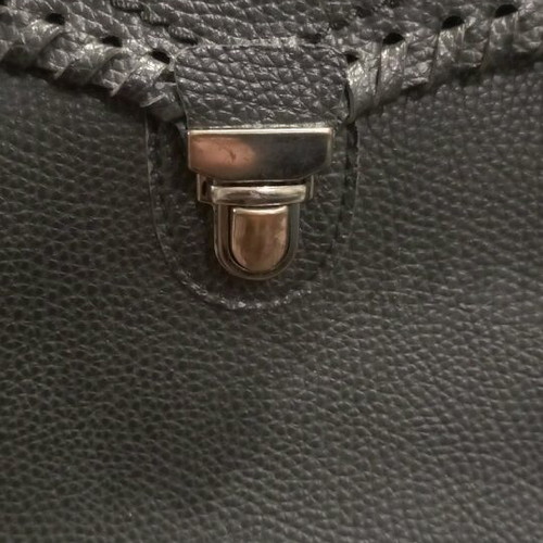 Black synthetic backpack bag used