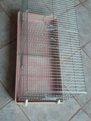 Клетка за размножаване на птици с преграда и два отвора за хранилки, 60 x 26 x 36 см