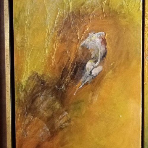 Triptych painting new, acrylic mixed media on canvas