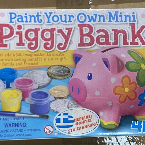 Paint Your Own Mini Piggy Bank craft kit