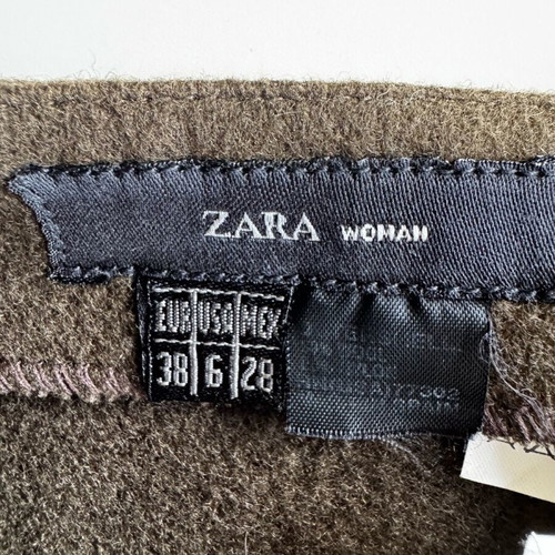 Zara wool skirt used, olive color, size EU 38