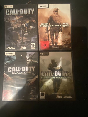 Call of Duty PC games like new, pack of 4