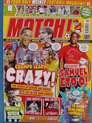 Match Football Magazine issue 18-24/4/2006 like new with Newcastle posters