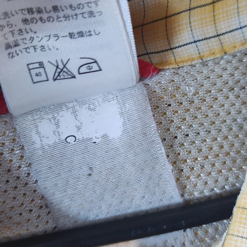 The North Face men's yellow checked quick-dry shirt size L, like new