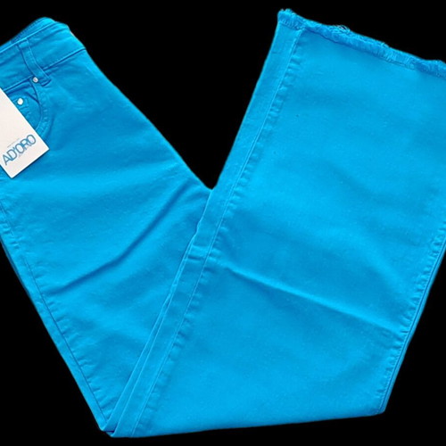Ad'oro Denim women's jean pants new, turquoise, size 42
