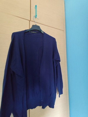 Zara blue cardigan used, size M, versatile style