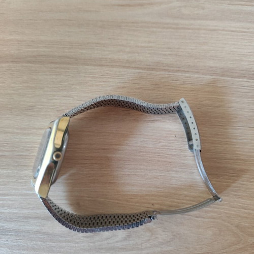 Seiko Baby Monaco 7019-5000 watch used, black and gold tone