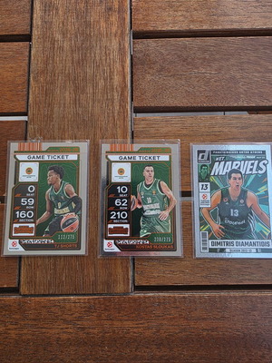 Panathinaikos cards lot, numbered and press proof inserts