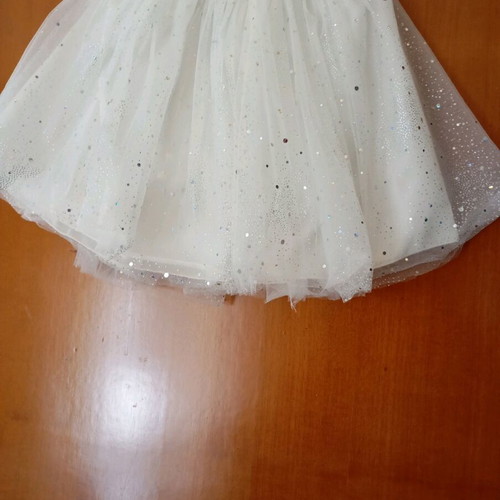 Tutu skirt white with rhinestones, like new, size 4