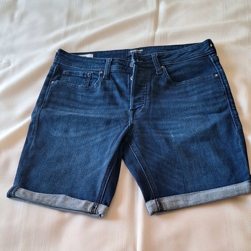 Jack & Jones men's denim shorts size S like new, blue