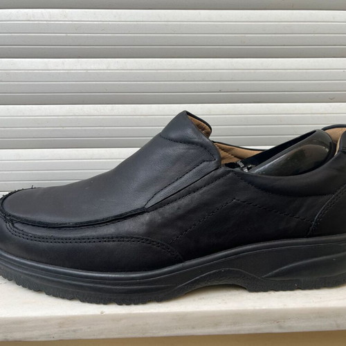 Aeropelma Leather Slip-On Shoe Black New Size 43