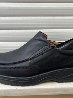 Aeropelma Leather Slip-On Shoe Black New Size 43