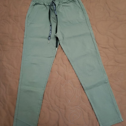 Women's khaki pants size M with elastic waist like new
