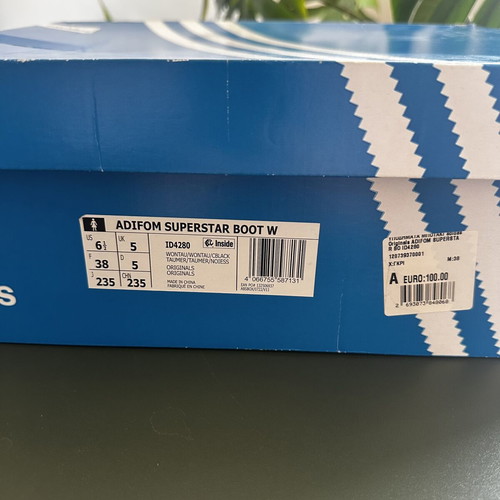 Adidas Superstar boots size 38 used, beige, narrow fit