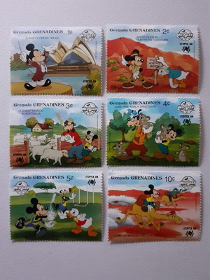Granada Grenadines Disney stamps set of 6 mint condition