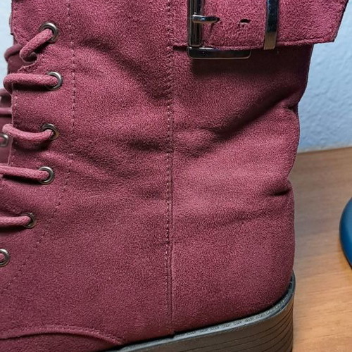 Burgundy ankle boots used, size 36