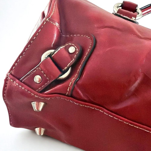 Vintage red Italian leather handbag