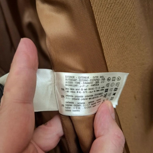 Zara brown wool and cashmere coat XL