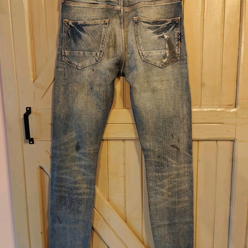 Scotch and Soda slim fit jeans blue like new with fades and rips