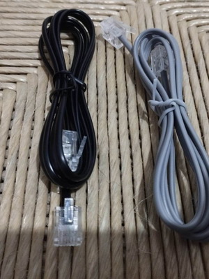 Telephone cables new, pack of 6 pieces