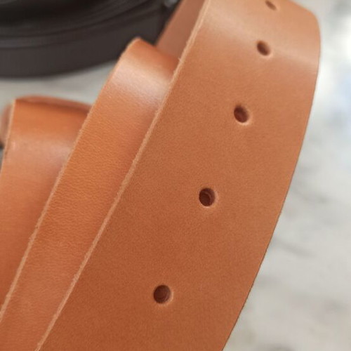Leather belt new, handmade, Greek made, beige color