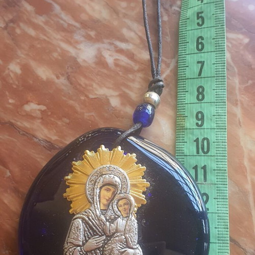 Virgin Mary lucky charm icon