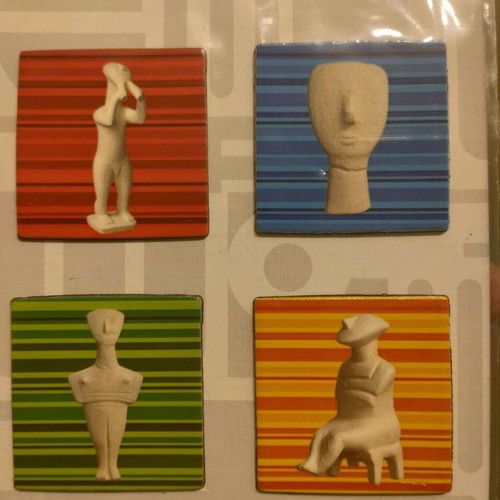 Set of Cycladic figurine magnets new