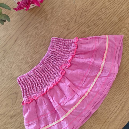 Zara pink cotton girls skirt like new, size 134 cm, age 8-9