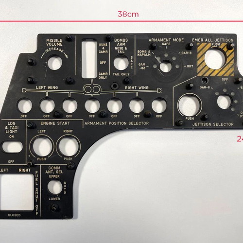 Northrop F-5 Greek instrument panel section used