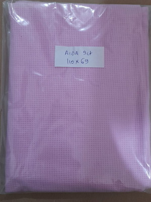 Pink AIDA 9ct Fabric 69 x 110 cm