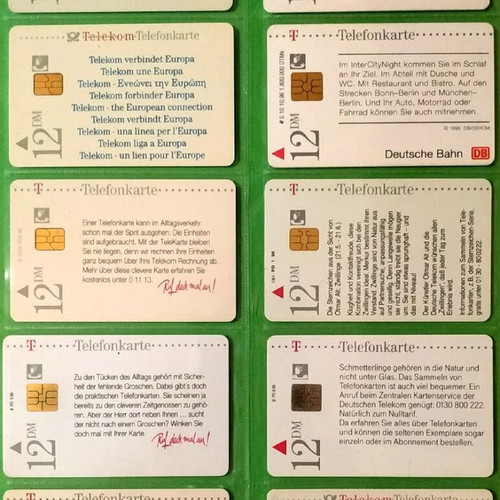 German phone cards used, pack of 49 pieces
