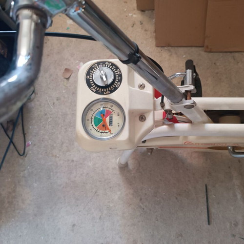 Stationary Exercise Bike used, 1990s model with adjustable resistance