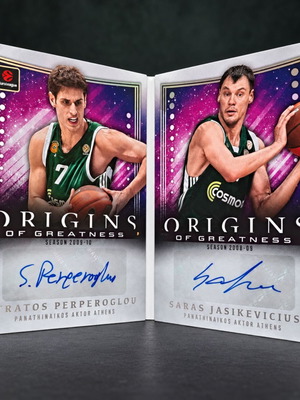 Origins of Greatness booklet του Panathinaikos με αυτόγραφα των Saras Jasikevicius και Stratos Perperoglou