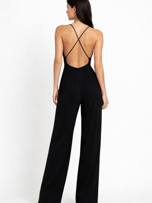 Black backless jumpsuit H&M used, size S