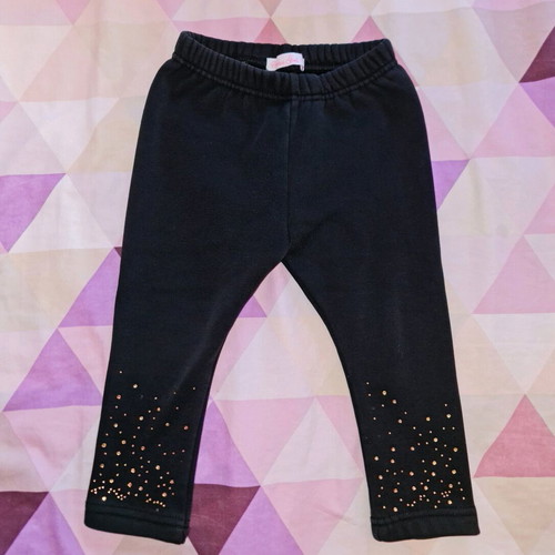 Leggings size 3 years black with rhinestones like new