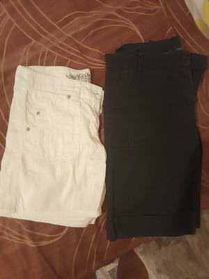 Bermuda shorts used, black and white, sizes M and L