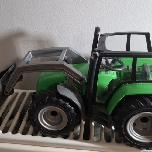 Playmobil tractor with trailer like new